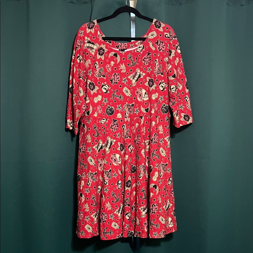 Torrid Tattoo Print Dress size 3